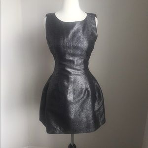 Metallic Gray Cocktail Dress